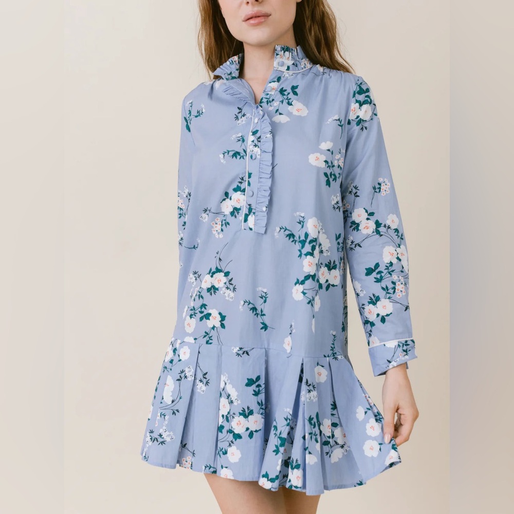 LaRoque Floral Blue Dress size small